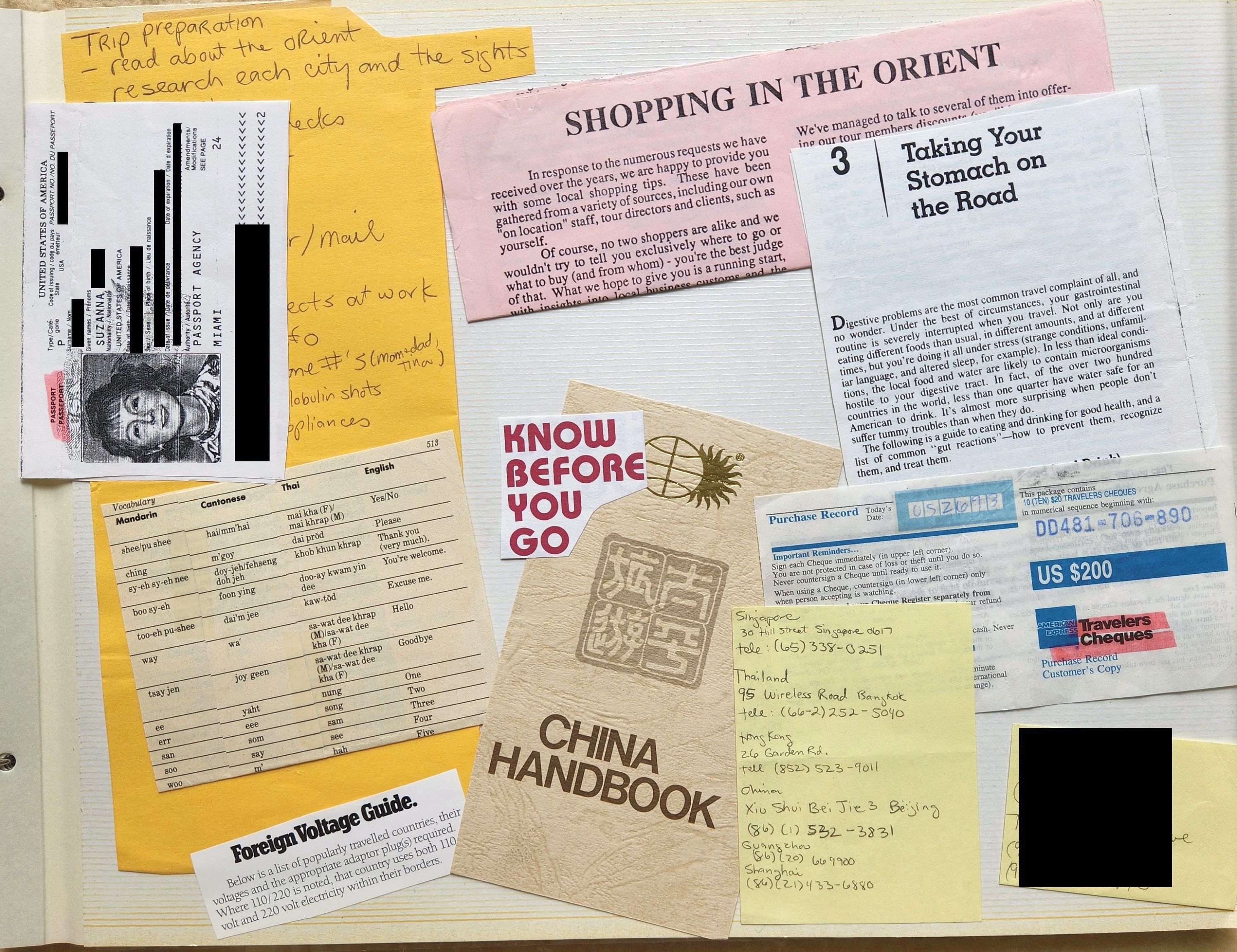 1993 Suzanna Travels to Asia